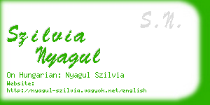 szilvia nyagul business card